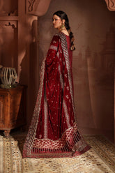 Iznik IV-56 embroidered purple velvet dress